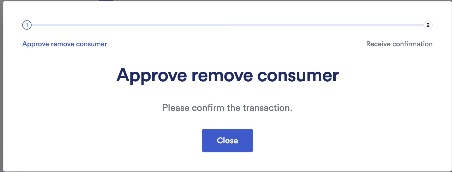 Chainlink Functions confirm the removal of the consumer